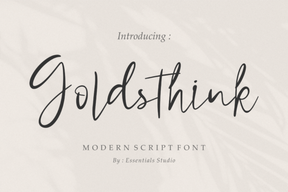 Goldsthink: The Modern Script Font Worth Knowing